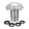 Stainless Steel Bath Tub Floor Drain Stopper Protector Hair Catcher Strainer+4 Rubbers