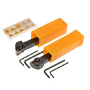 WWLNR/L1616H/K08 16x100mm Lathe Turning Tool Holder With 10pcs WNMG080404 Inserts