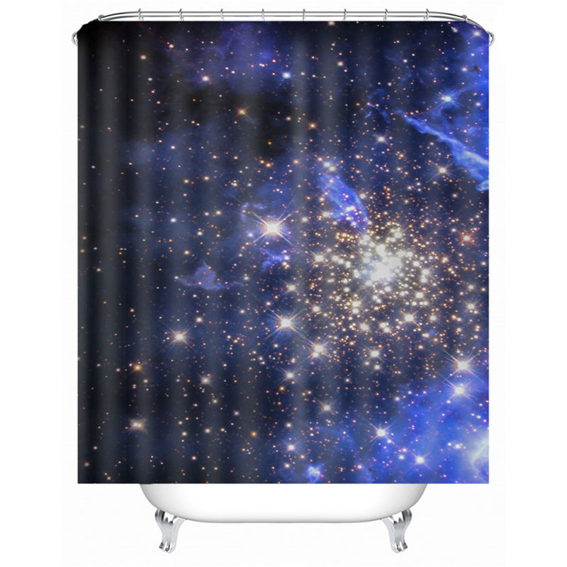 1.8m Waterproof Polyester Fiber Bathroom Shower Curtain Bath Curtains with 12 Hooks