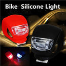 2PCS Black Bicycle Bike  Light Waterproof Silicone LED Flashlight