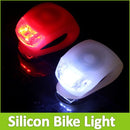 2PCS White Bicycle Bike  Light Waterproof Silicone LED Flashlight