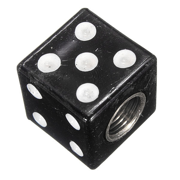 Four Dice Tyre Tire Air Valve Dust Cover Cap for Motorcycle Car Truck