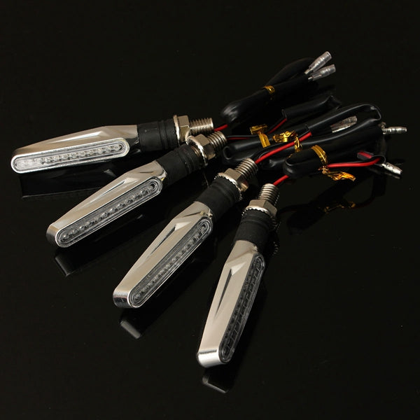 4pcs Motorcycle LED Turn Signal Indicator Amber Light