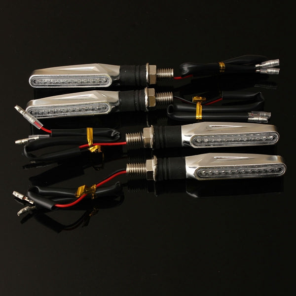 4pcs Motorcycle LED Turn Signal Indicator Amber Light