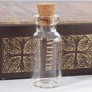 2Pcs Mini Clear Wishing Message Drift Glass Bottles Vials With Cork