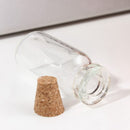 2Pcs Mini Clear Wishing Message Drift Glass Bottles Vials With Cork