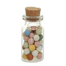 2Pcs Mini Clear Wishing Message Drift Glass Bottles Vials With Cork