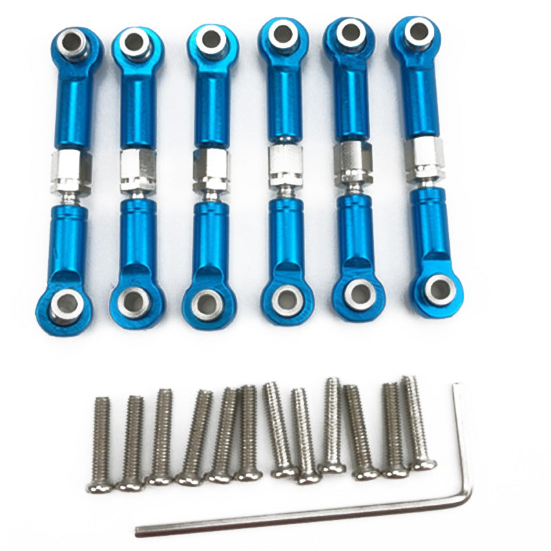 6Pcs Adjustable Metal Linkage Pull Rod Front /Rear Servo Link for Wltoys A9 P1O9