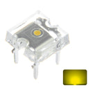 100PCS 2V 20mA 3MM 4PIN Yellow Transparent Flat Top Square Light Emitting LED Diode DIY Lamp