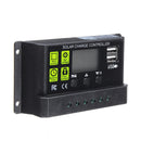 PWM 10A 12V/24V Auto Solar Panel Solar Charge Controller Battery Charge Adapter LCD USB