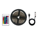 USB Powered 5M RGB Color 5050 LED Strip Light TV Backlight + Remote Control A4R7