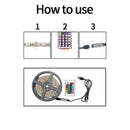 USB Powered 5M RGB Color 5050 LED Strip Light TV Backlight + Remote Control A4R7