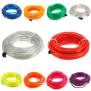 5M Led Flexible EL Wire Neon Glow Light Rope Strip 12V For Christmas Holiday Party