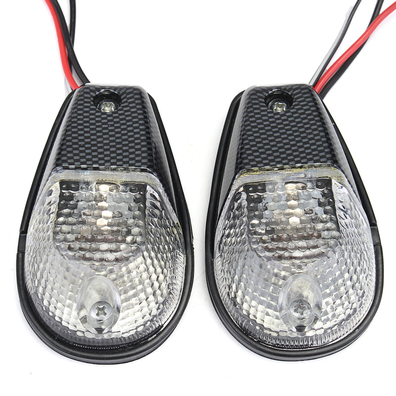 Carbon Turn Signals Flush Mount Light For Kawasaki/Ymaha/Honda/Suzuki/Sportbikes