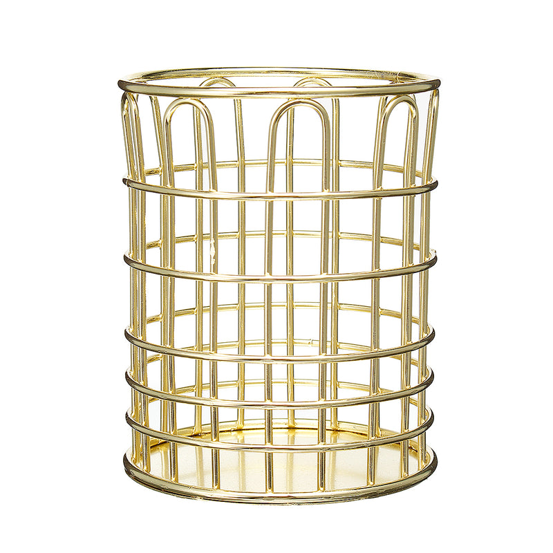 Modern Simple Creative Round Hollow Metal Pen Holder Hollow Mesh Pen Cup Multifunctional Desktop Stationery Pens Pencils Storage Iron Pencil Case