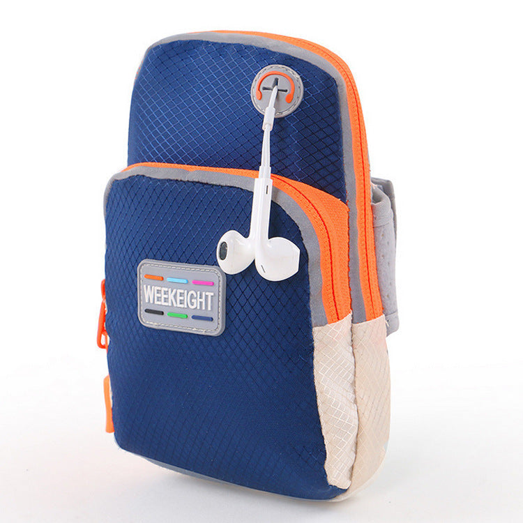 New fashion night running ultra light multi-function men and women reflective waterproof diving material outdoor running mobile sports arm bag