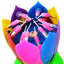3 Pack Musical Birthday Candle Multicolor Musical Candle Lotus Rotation Pla