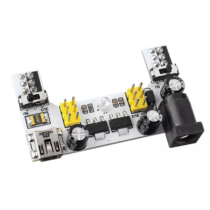 5Pcs MB102 2 Channel 3.3V 5V Breadboard Power Supply Module White Breadboard Dedicated Power Module MB-102 Solderless Bread Board
