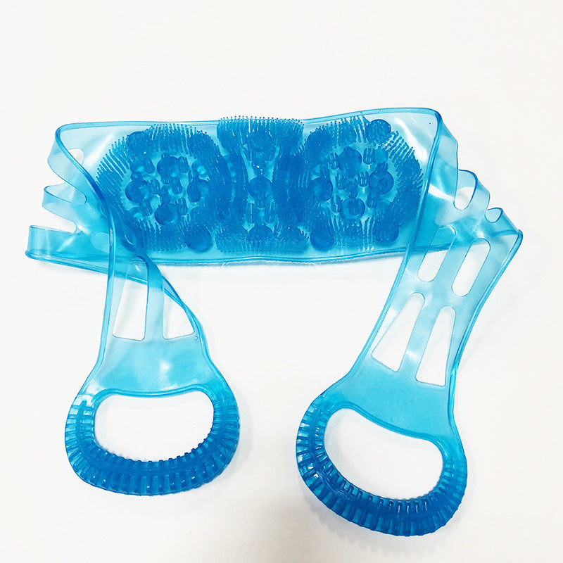 Scrubber Massage Pad With Bathroom Shower Rubbing Strap