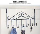 European Door Back  Hanger Hanging Rack Holder Hook For Bag Towel Coat Clothes Hat Iron Decorative 5 Hooks