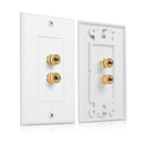 2 Posts Speaker Wall Plate Home Theater Wall Plate Audio Panel for 1 Speake