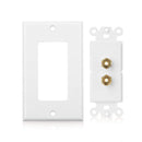 2 Posts Speaker Wall Plate Home Theater Wall Plate Audio Panel for 1 Speake