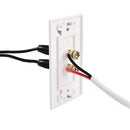 2 Posts Speaker Wall Plate Home Theater Wall Plate Audio Panel for 1 Speake