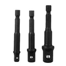 Drillpro 7pcs/12pcs Ratchet Wrench Socket Adapter Set Drive Socket Reducer Air Impact Adapter Wrench Extensor Rod