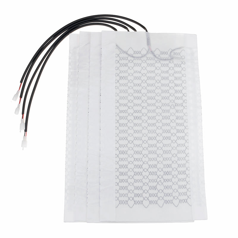 4Pcs 12V Carbon Fiber Car Heating Seat Pads Warmer Heated 5 Level Switch Universal