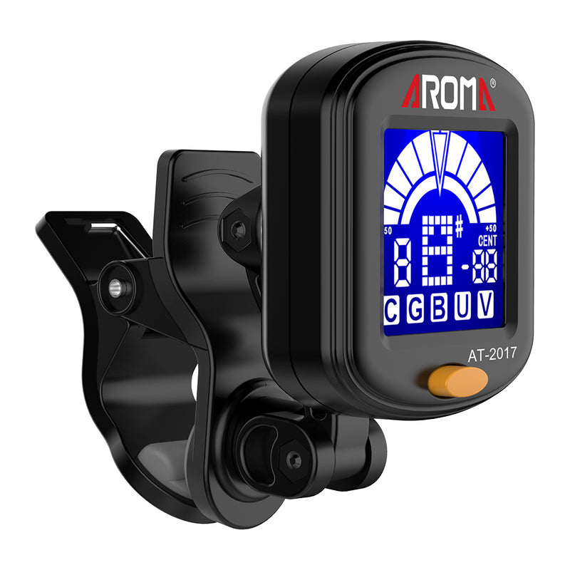 Aroma AT-2017 Clip-on Guitar Tuner Tuning for Guitar Bass Violin Ukulele