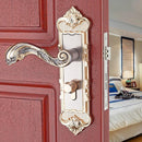 Mechanical Interior Door Handle Cylinder Lock Lever Latch Home Security Set