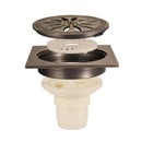 Bathroom Floor Drain Square Shower Sink Drain Strainer with Removable Cover P8S4