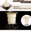 Bathroom Floor Drain Square Shower Sink Drain Strainer with Removable Cover P8S4