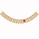 Welcome Home Banner Burlap Sign Party Buntings for Welcome Party Great for