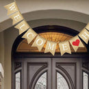 Welcome Home Banner Burlap Sign Party Buntings for Welcome Party Great for