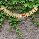 Welcome Home Banner Burlap Sign Party Buntings for Welcome Party Great for