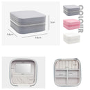 Travel Mini Jewelry Box Leather PU Jewelry Packing Case Portable Earring Ri