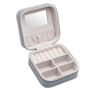 Travel Mini Jewelry Box Leather PU Jewelry Packing Case Portable Earring Ri