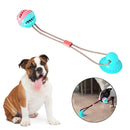 New Pet Cats Dogs Interactive Suction Cup Push TPR Treat Ball Toys Elastic  S8J1