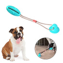New Pet Cats Dogs Interactive Suction Cup Push TPR Treat Ball Toys Elastic  S8J1