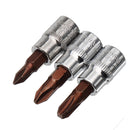 Drillpro 1/4 Inch Drive Sockets Set S2 Alloy Metric Screwdriver Bit Sockets Hex/Slotted/Phillips/Pozi/Torx