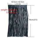 Women's Tassels Leather Skirt Summer Fashion Adjusted PU Long Fringe Dress BH1T6