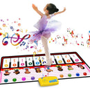 Piano Mat Music Mat Music Pad Play Mat for Kids with 10 LED Flashing Lights