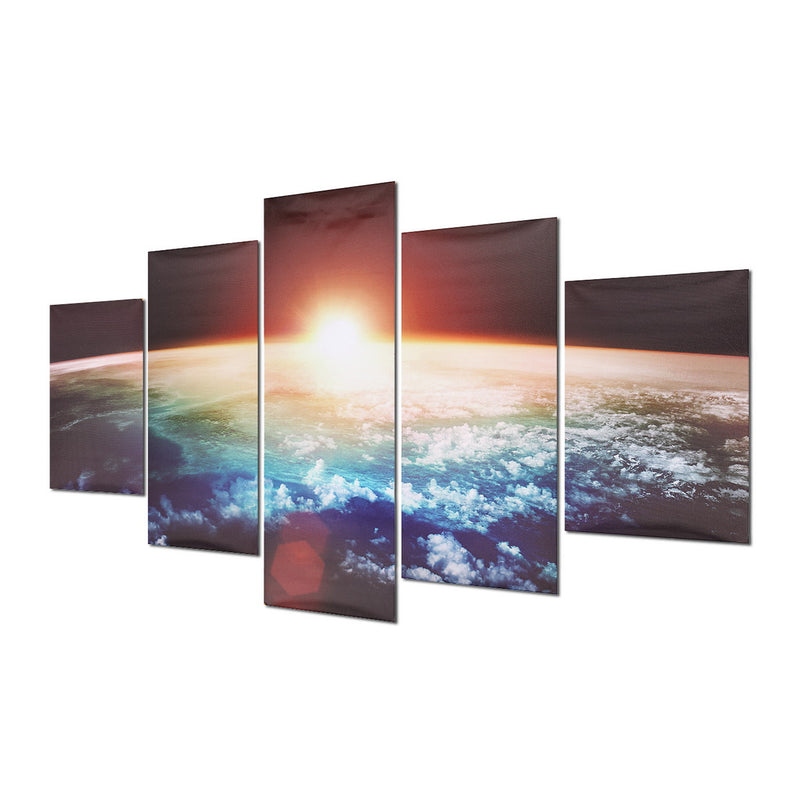 5 Cascade Sunrise Earth Canvas Wall Painting Picture Home Decoration No Framed