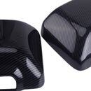 2Pc Black Carbon Fiber Exterior Right & Left Side Door Mirror Cover Trim Ac