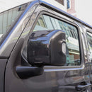 2Pc Black Carbon Fiber Exterior Right & Left Side Door Mirror Cover Trim Ac
