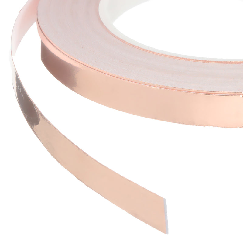 Excellway 10mm 30M Copper Foil Tape Low Impedance Conductive EMI Shielding Self Adhesive Tape