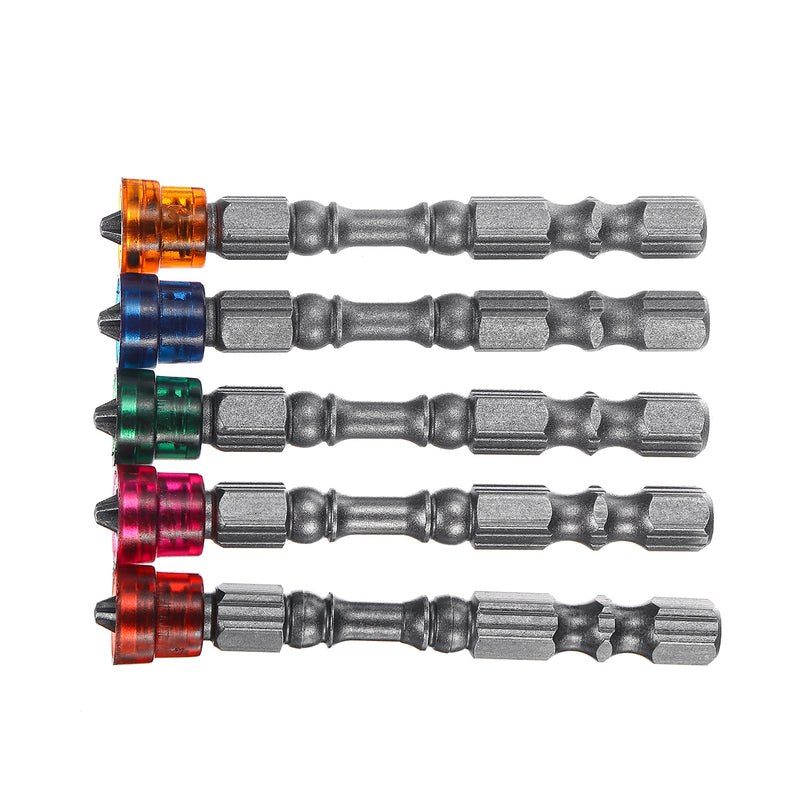 5pcs 65mm S2 Magnetic Screwdriver Bit PH2 Cross Screwdriver Bit for Power Tools