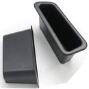 2 Pcs Black Front Door Container Side Storage Box Handle Armrest Phone Cont