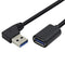 Bakeey USB 3.0 90 Degree Angle High Speed Portable Extension Data Cable For Home Office Business-Left